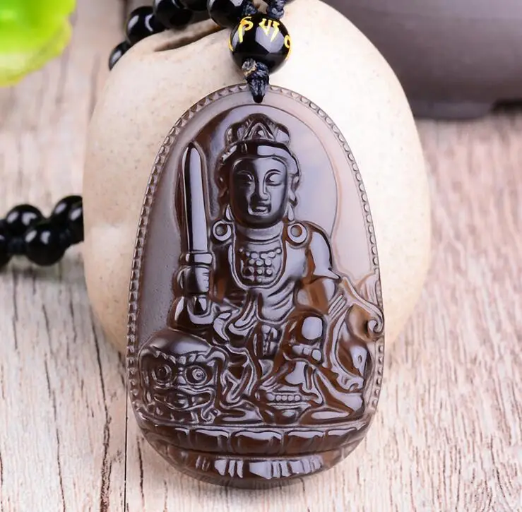 Ice обсидиан восемь покровителя Китайский Зодиак это Будда ожерелье | Украшения и