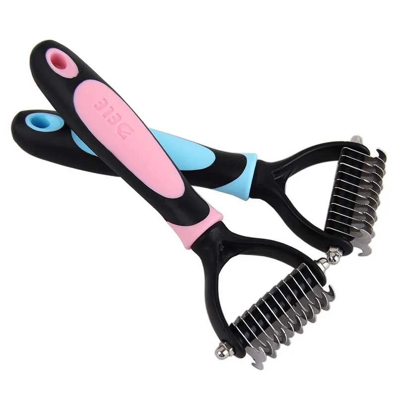

Pet Hair Knoting Rake Comb Dog Cat Hair Grooming Comb Trimmer Pet Fur Undercoat Shedding Remover Comb For Dog Puppy Cat Supply