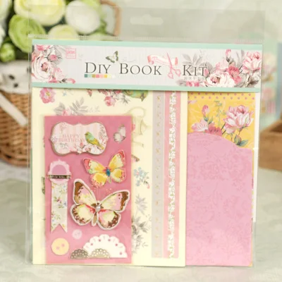 ENOGREETING винтажные diy Мини Скрапбукинг Бумага Фотоальбом комплекты материалов с 3D