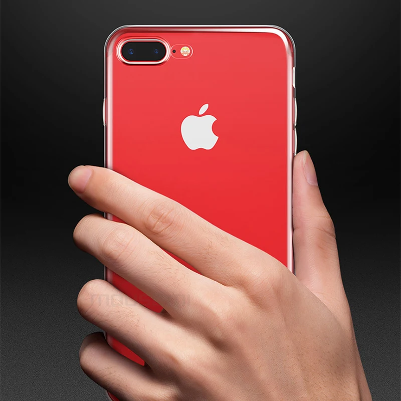 Ультратонкий Прозрачный чехол для iPhone X 8 7 Plus 6 S Чехлы мягкие из кожи TPU Xs Xr Max r 5 5S 4