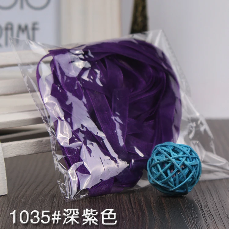 Dark purple 10 мм органза лента подарочная упаковка «сделай сам» ремесло декоративные ленты для пошива швейных изделий Бант Лента Свадебная вечеринка украшения 10 м - Цвет: Dark purple
