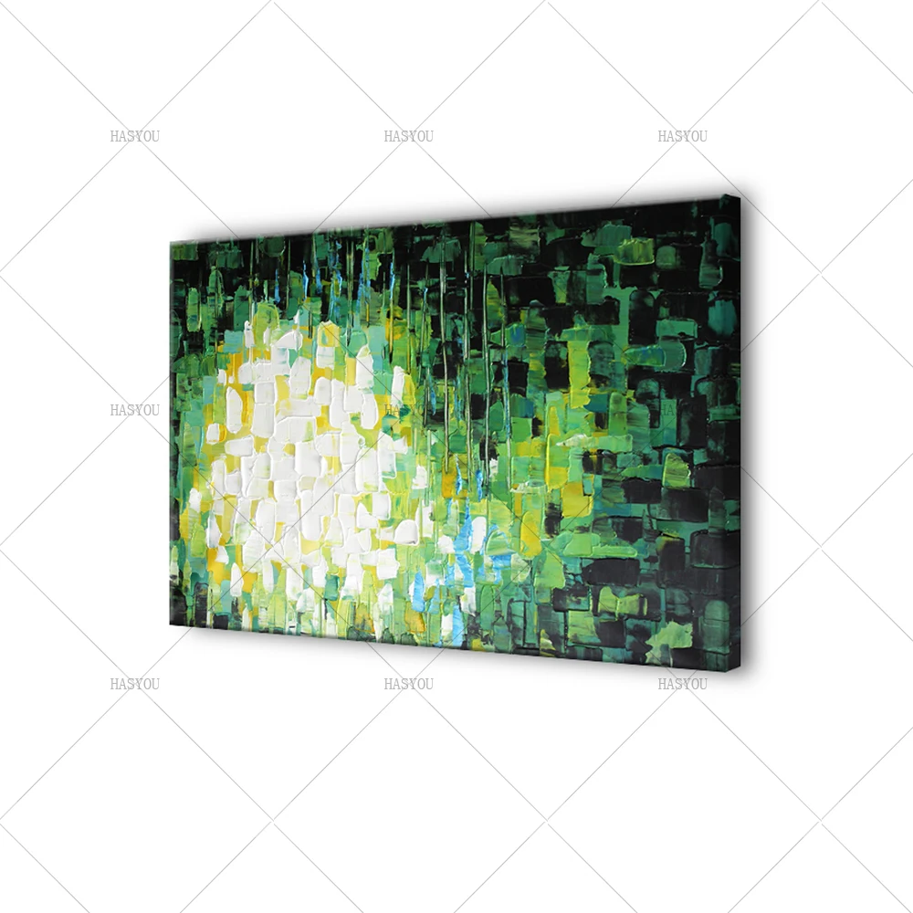 Бесплатная доставка ручная работа зеленые белые и красные масляные краски