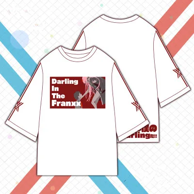 Унисекс аниме DARLING in the FRANXX Косплей Костюм ZERO 02 летняя Толстовка с коротким