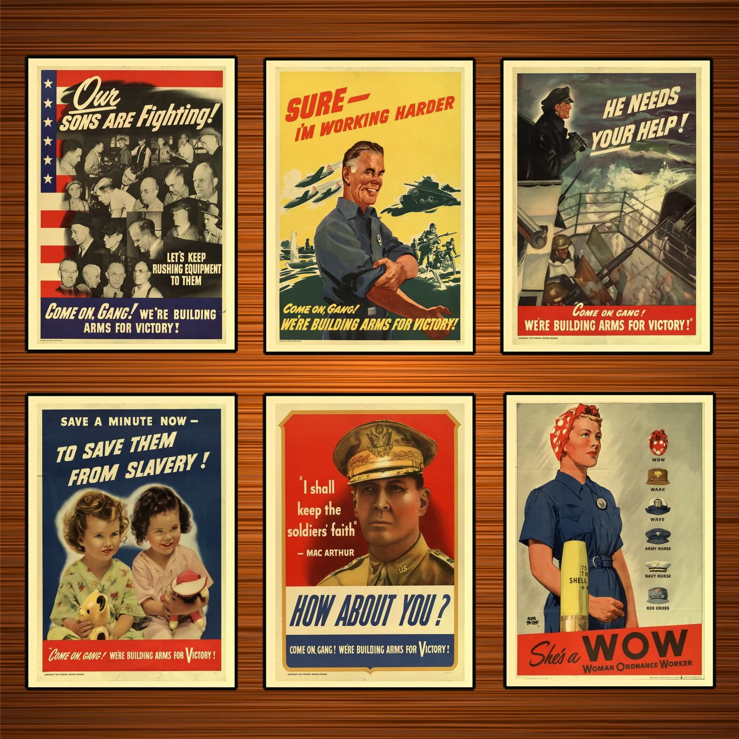 Винтажный рекламный постер в США времен 2 мировой войны избавляет малышей от