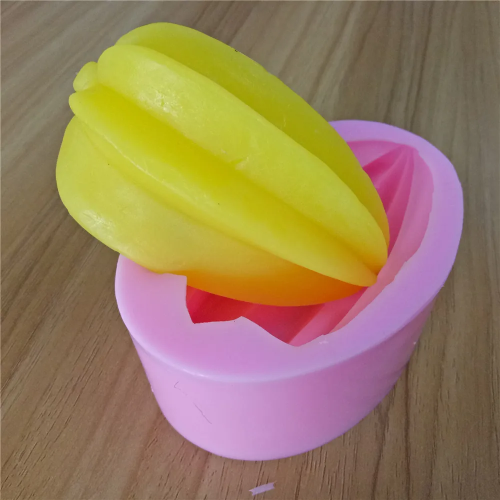 Carambola 3D форма для мыла Пищевая силиконовая форма для изготовления мыла