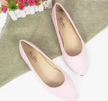 Простые женские мокасины; feminino sapatos; большие размеры 44; 3; TPR; туфли на плоской подошве с острым носком; лоферы на мягкой подошве с закрытой пяткой; летняя дышащая обувь из флока - Цвет: pink
