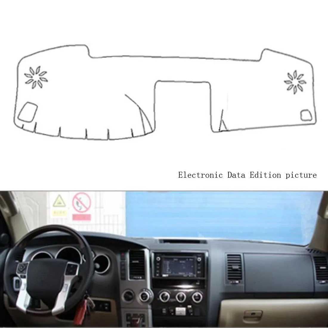 Dongzhen подходит для Toyota Sequoia 2008 2014 крышка приборной панели автомобиля Избегайте