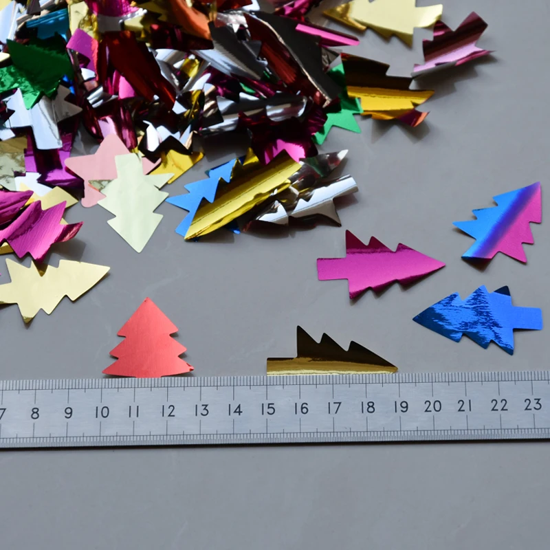 

Colorful Foil Hand Throw Confetti Christmas Tree Shredded Foil Paper 200g per Lot for Christmas Event Wedding Party Decoration