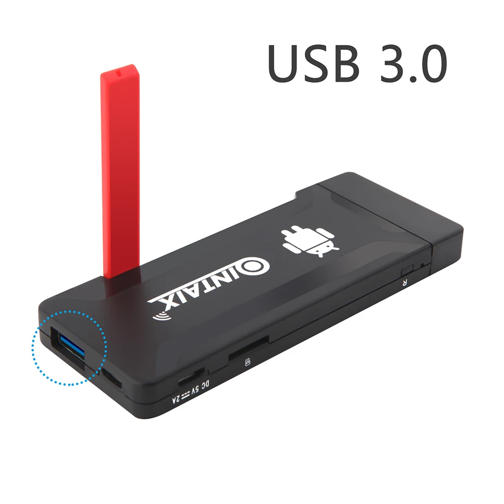 QINTAIX R33 Mini PC Rockchip RK3328 4 ядра Android 7 1 ТВ ключ 2 ГБ Оперативная память 8 Встроенная г Wi Fi