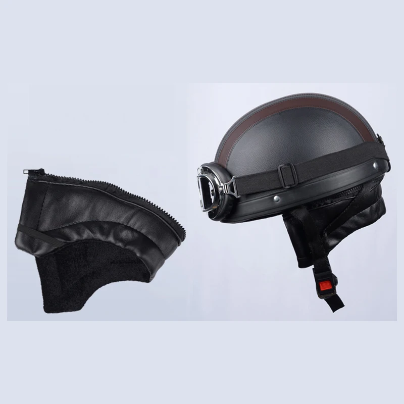 HOT sale Motorcycle Scooter Open Face Helmet with Goggles Retro Vintage Style Professional Moto | Автомобили и мотоциклы