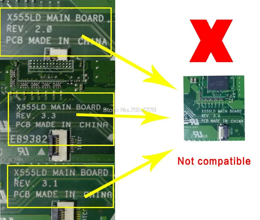 X555LA материнская плата i3 4 Гб REV3.6 для ASUS X555LD X555LP X555L F555L K555L Материнская плата ноутбука X555LA материнская плата X555LA материнская плата