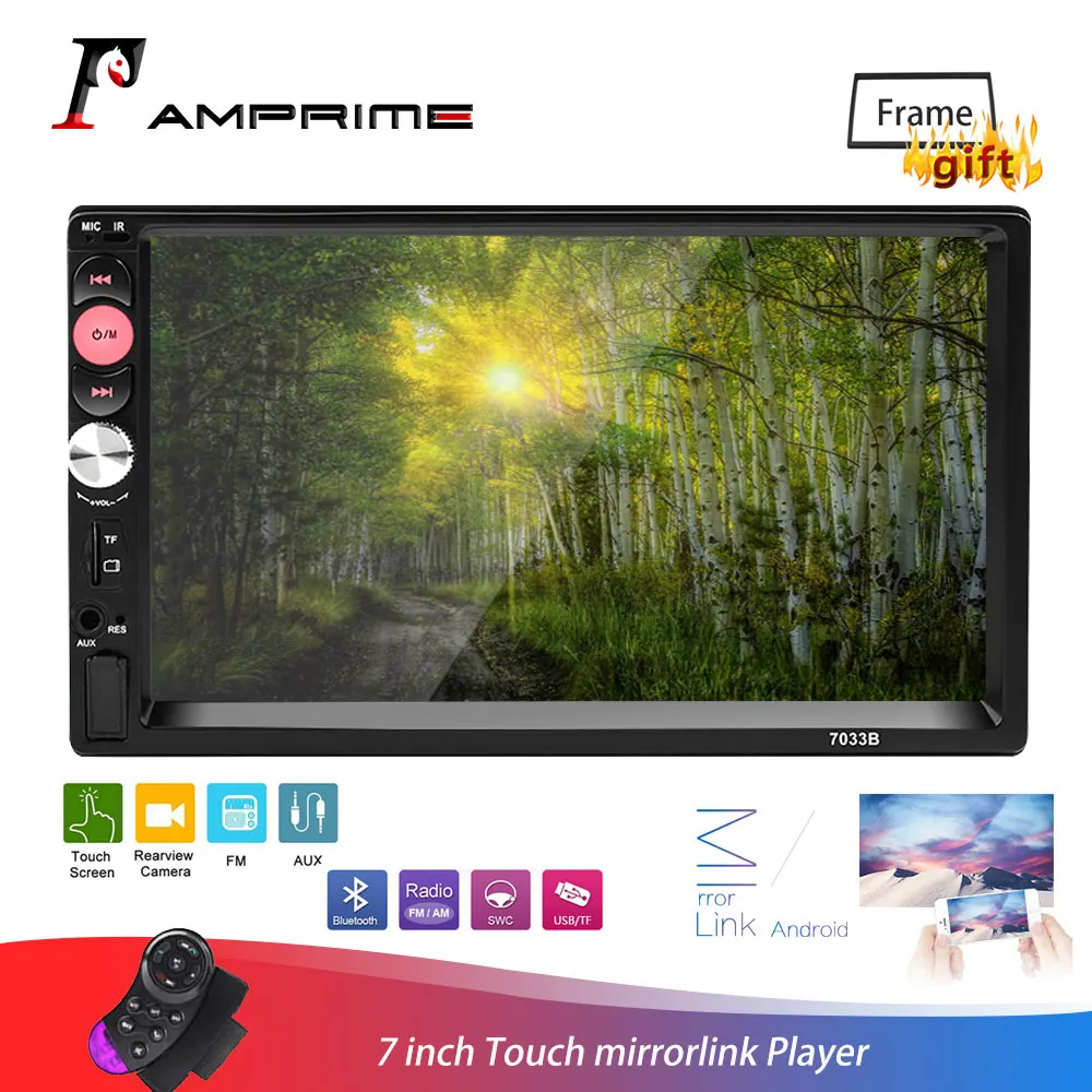 Автомагнитола AMPrime 2 Din 7 ''сенсорный плеер mirrorlink автомобильный мультимедийный