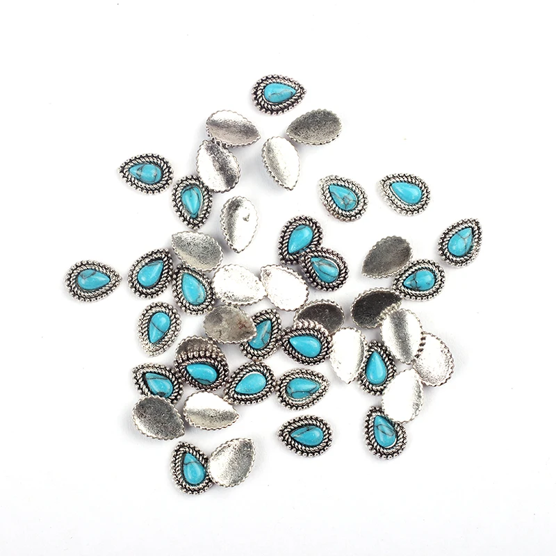 

20pcs/lot Zinc Alloy Metal Small Tear Water Drop UV Gel Art Decoration Set Beads For DIY UV Charms Jewelry Accessories