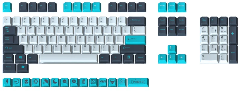 106KEY Тема для фотостудии двойная съемка 104/106 клавиш PBT keycap cherry profile MX Переключатель для Cherry/NOPPOO/Flick/Ikbc продаются только брелки - Цвет: 106KEY
