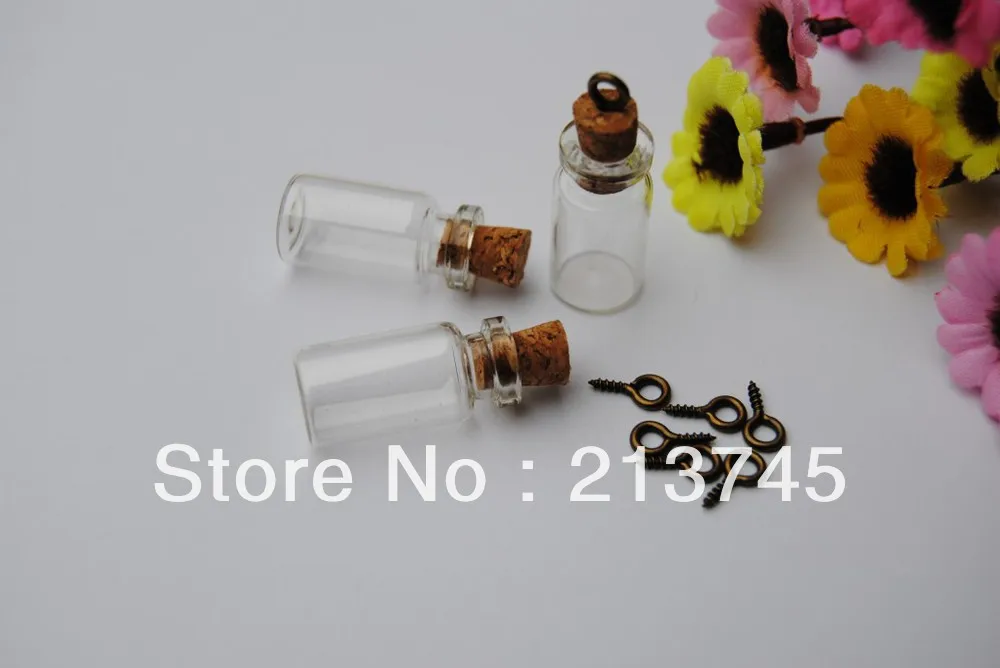 Фото 2013 10*18*5 мм подвеска для стеклянной бутылки с пробкой и бронзовым глазным крючком