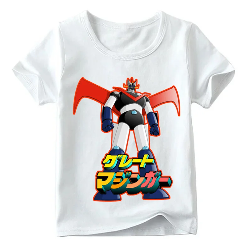2019 Детская футболка Mazinger Z с японским комиксом и ретро принтом для мальчиков