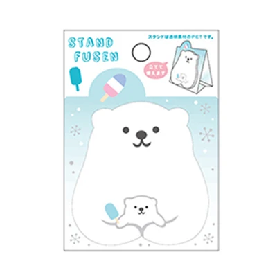 1 x polar bear shell stand memo pad клейкая бумага для заметок наклейка кавайный блокнот канцелярские принадлежности pepalaria офисные школьные принадлежности - Цвет: 02