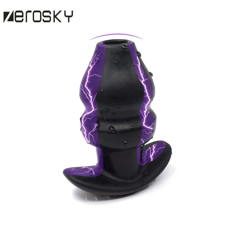 Эротические игрушки Zerosky с электрошоком полые электронные массажные