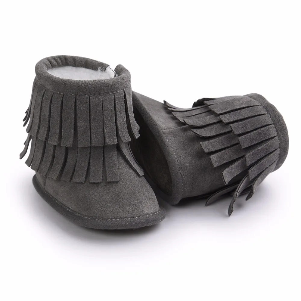 Зимние Детские теплые ботинки Обувь для маленьких девочек меховые на мягкой