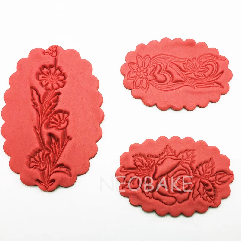 3 шт./компл. пластиковый цветочный тиснитель для торта помадки сахарные печенья
