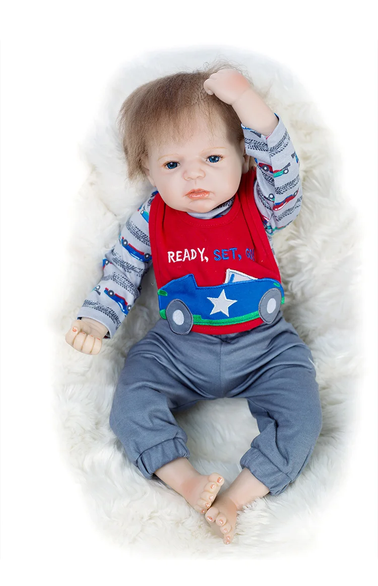 Трогательная настоящая кукла reborn boy 3/4 силиконовая 20 &quotНастоящая живая