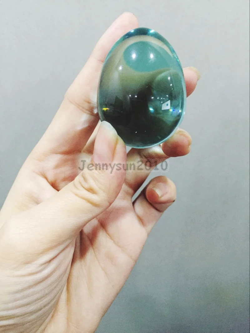 

Jas-per Gems Stone Egg Decoration Statue Sphere Handball Health Massager 5