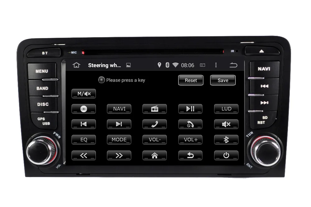 В наличии 1024 x 600 четырехъядерный Androd 5.1 dvd-gps радио для Audi A3 2002 - 2011 с Canbus wi-fi 3 г