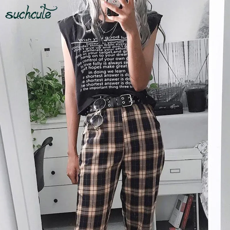 SUCHCUTE Женская майка с буквенным принтом, летний в уличном стиле готика, Харадзюку корейский стиль Эстетическая одежда для Для женщин друг