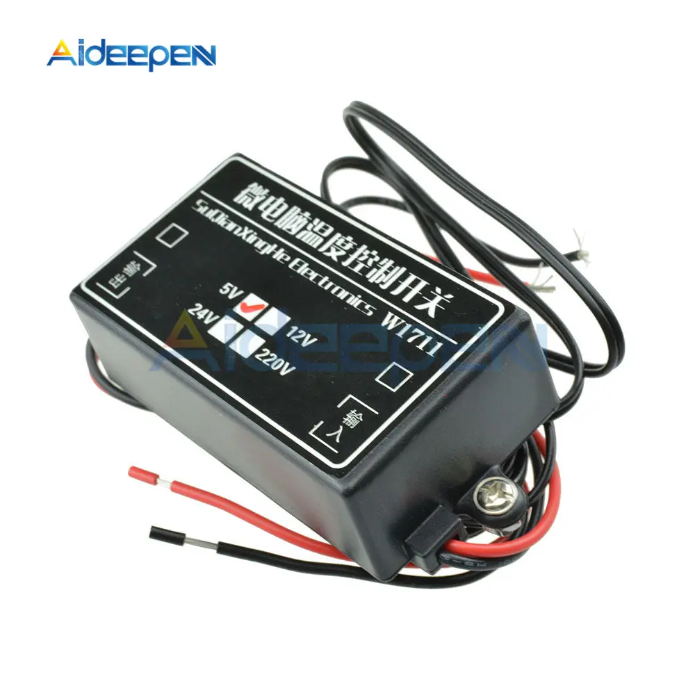 W1711 DC 5V 5A микрокомпьютер переключатель контроля температуры регулируемый