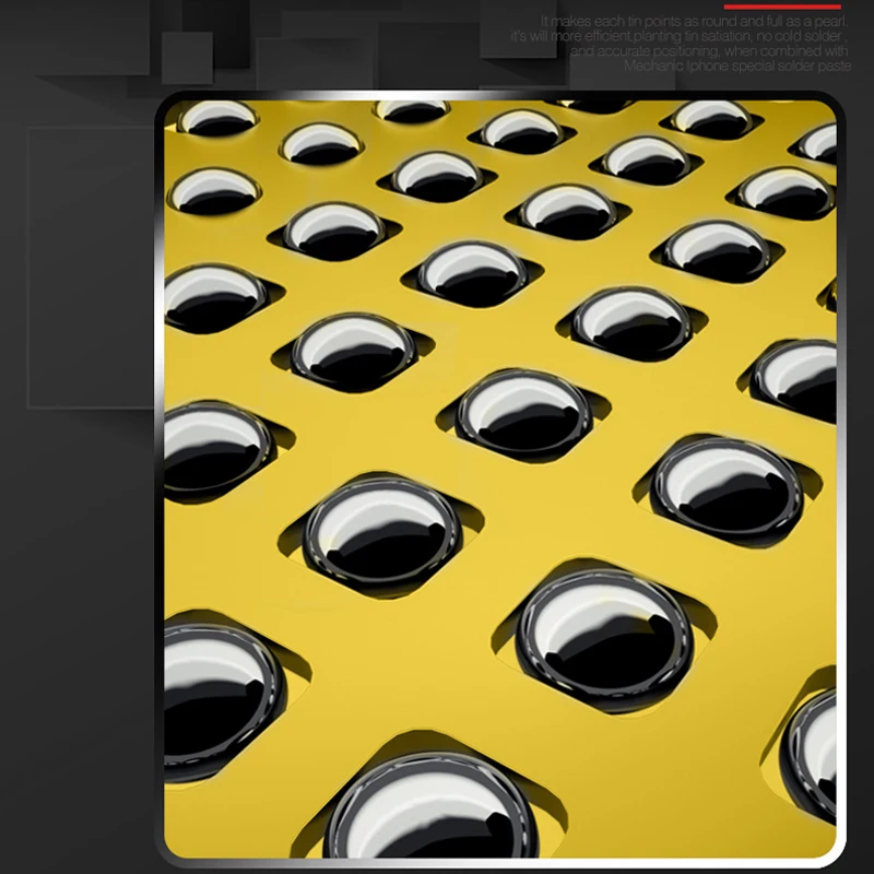 Металлическая сетка Mechanic S40 A8 A9 A10 A11 A12 3D Groove BGA Reballing Gold Stencil Plant для iPhone