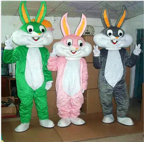 New Adult Cute Deluxe 3pcs Easter Bunny Party Mascot Costume Christmas Fancy Dress Halloween Free Ship | Тематическая одежда и
