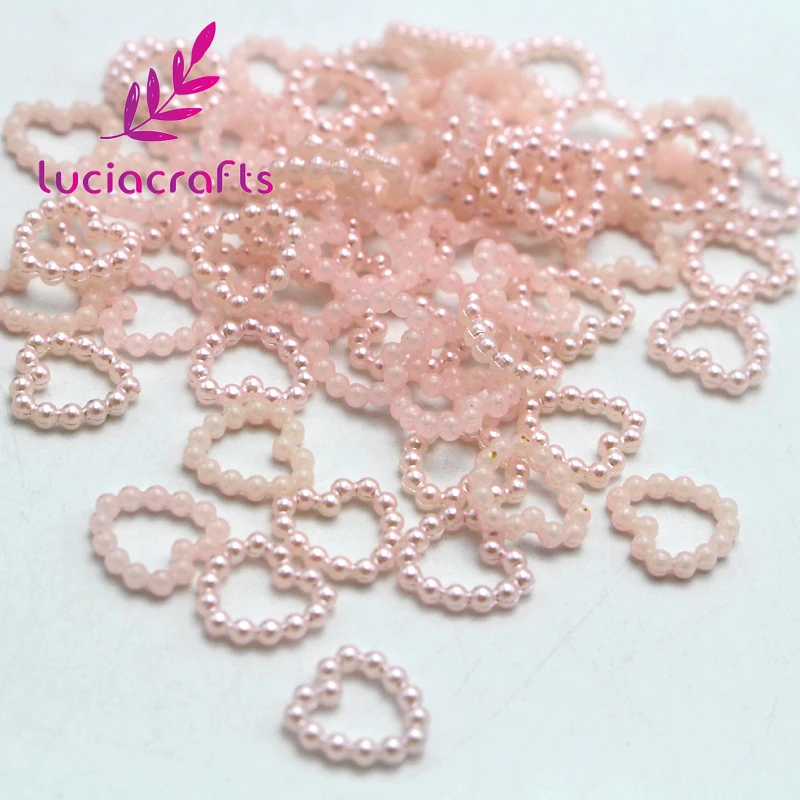 Lucia crafts 11 мм 48 шт Искусственный жемчуг в форме сердца для украшения телефона DIY Материал F0415