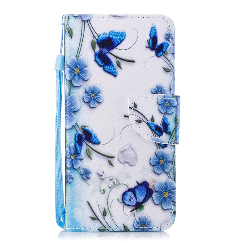 Для iPhone 8 7 кожаный флип чехол для Coque Apple Plus Чехол кошелек сумка с единорогом Кот