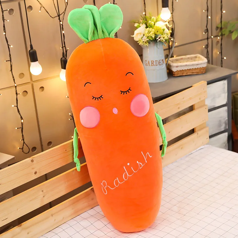 carrot 50/70/80 см Большой Мягкий корпус креативный плюшевая игрушка-овощ Подушка Баклажан огурец морковь мальчик отправляется в девушки подарок ко Дню Святого Валентина - Цвет: carrot