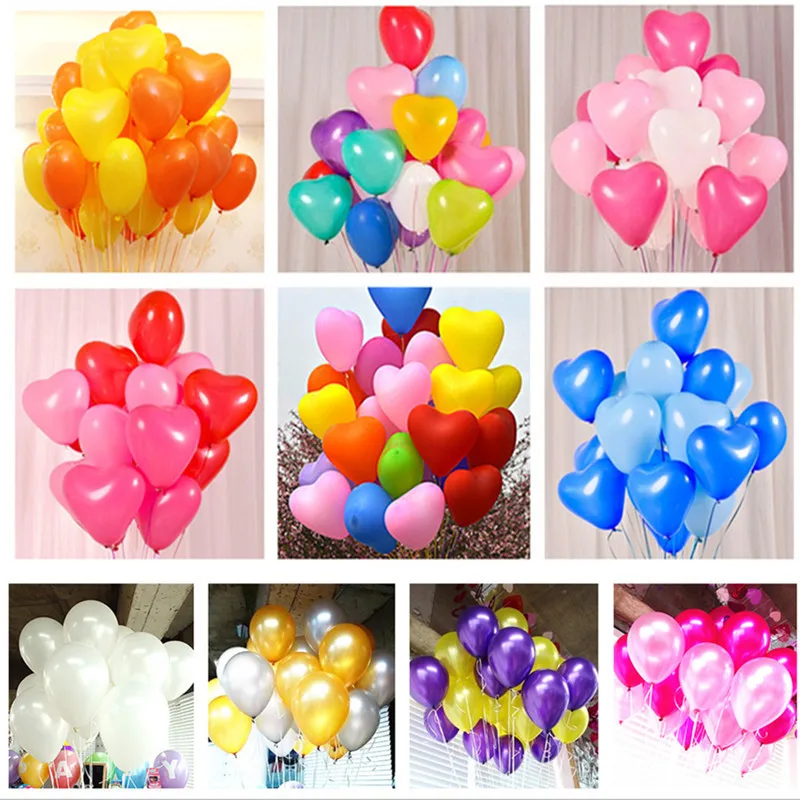 5 шт. 10 дюймов 2 2g воздушные шары Золотое сердце латексные гелиевые шарики для