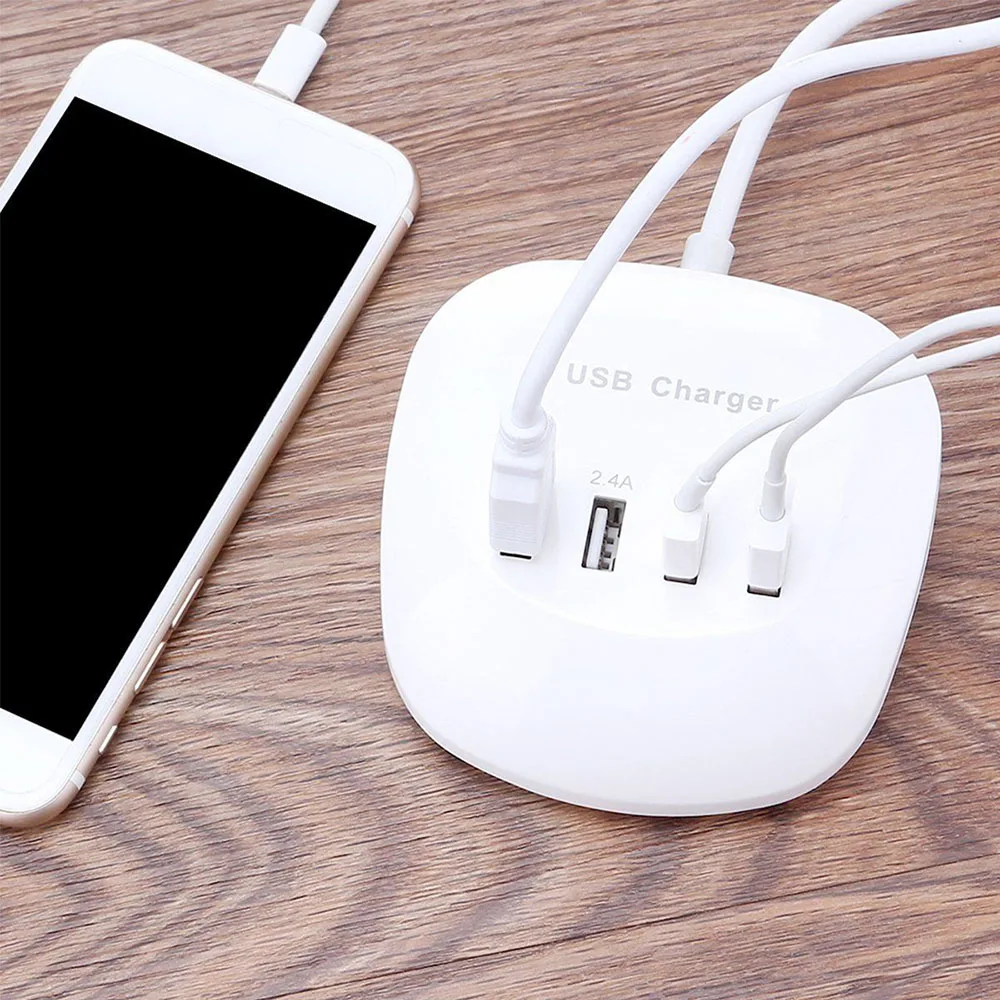 1 шт. штепсельная вилка стандарта США/ЕС 4 порта 2 А usb хаб настенное зарядное