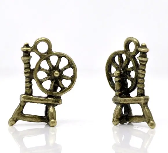 DoreenBeads Retail Antique Bronze Spinning Wheel Charm Pendants 18x12mm sold per pack of 40 | Украшения и аксессуары