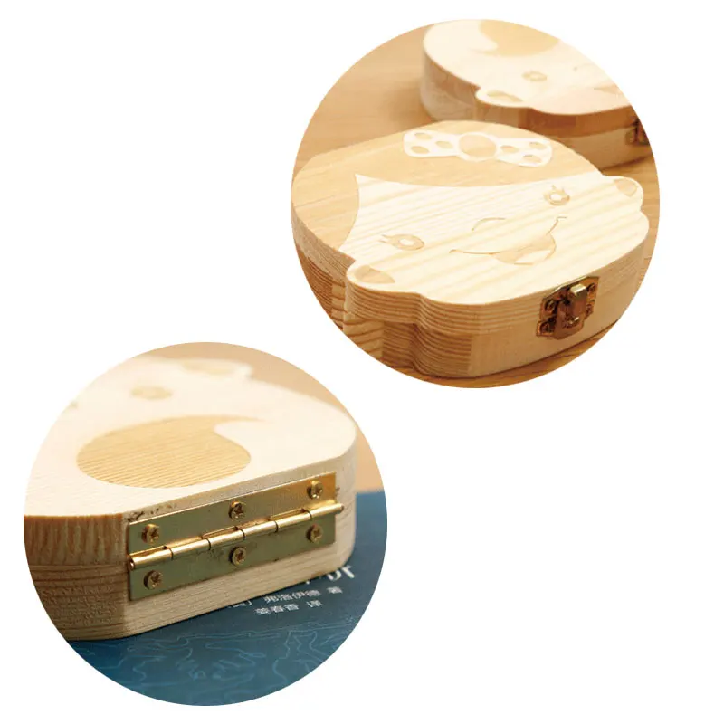 Caja de madera para guardar el cord&oacute;n Umbilical del beb&eacute;, almacenamiento creativo en ingl&eacute;s, espa&ntilde;ol, franc&eacute;s, ruso e italiano-4