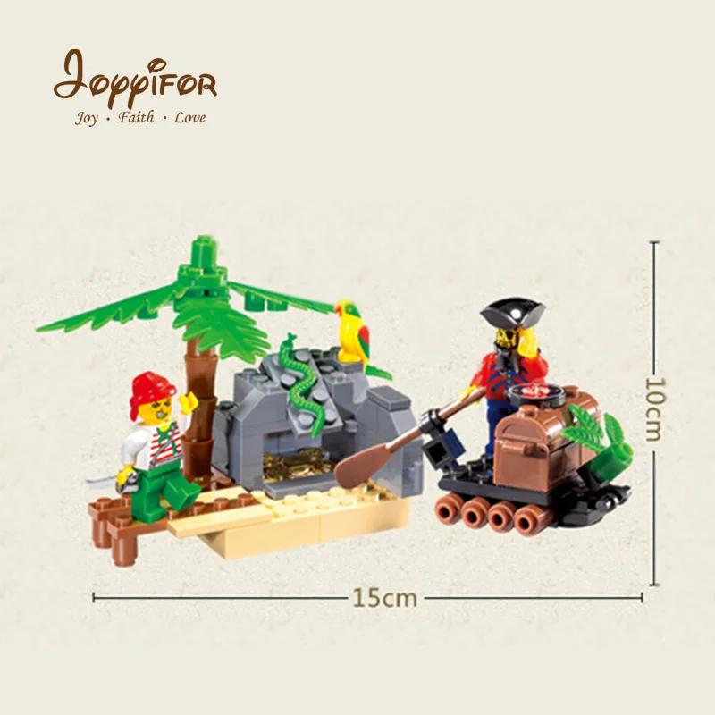 Joyyifor 95PCS Pirate Ship Captain Building Blocks Kids Gift Friends Construction Educational Toys for Children Christmas | Игрушки и