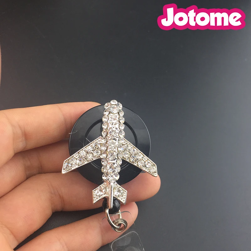 20 штук в партии самолет выдвижной катушка значок ID держатель для карт зажимом