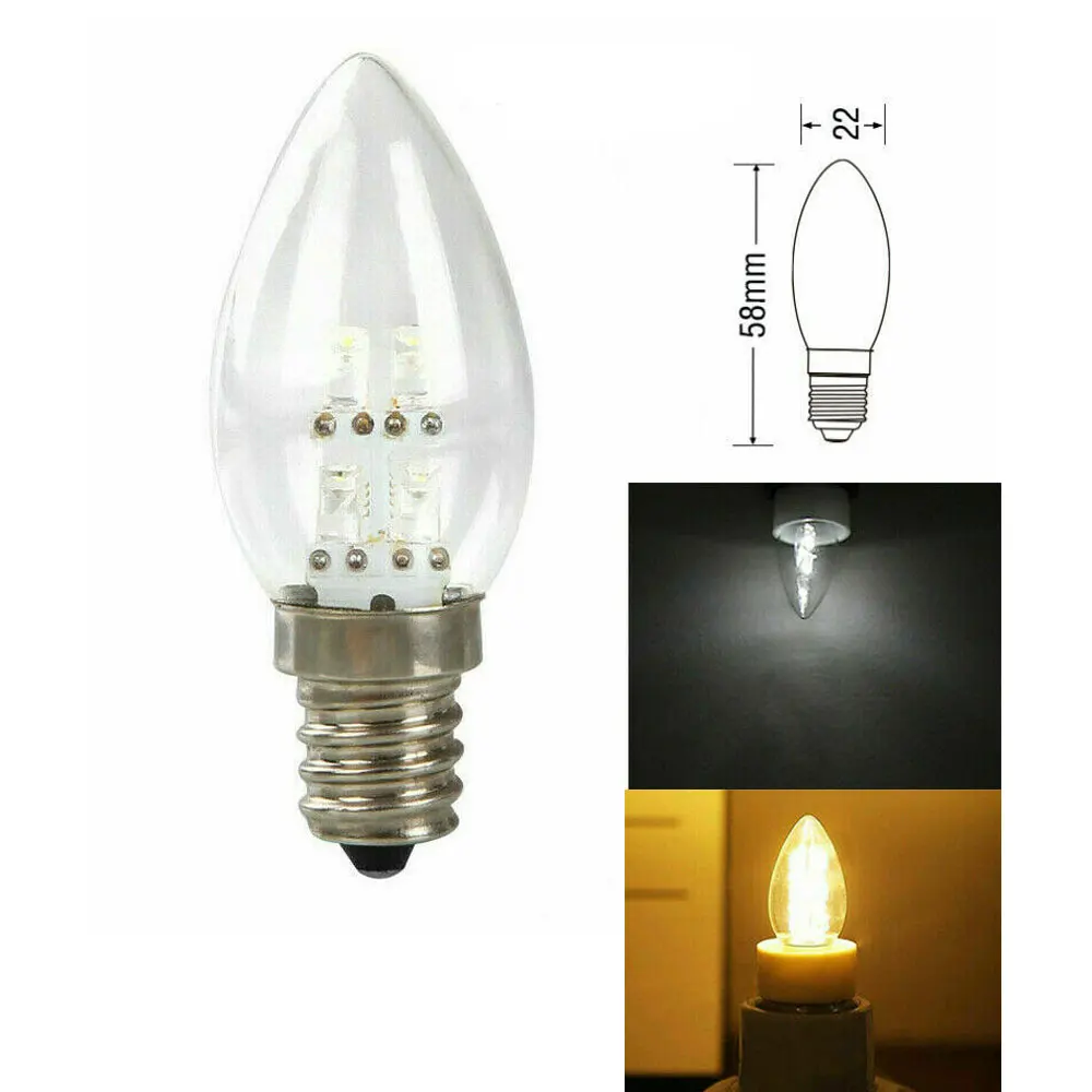 1pcs E12 LED Candelabra Light Bulb Candle Lamp 10W Equivalent Chandelier Light Warm/Cold White Home Lights AC 110V 220V