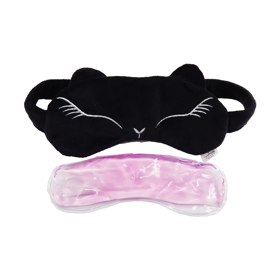 

1 pc Fox Relaxing Ice or Hot Compress Eyeshade Sleeping Mask Black Mask Bandage on Eyes for Sleeping-MSK13