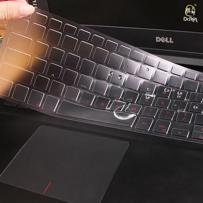 ТПУ чехол для клавиатуры для ноутбука DELL Ins 15-7577 7567 5570 5567 15 дюймовый ноутбук Водонепроницаемый Пыленепроницаемая клавиатура из закаленного стекла