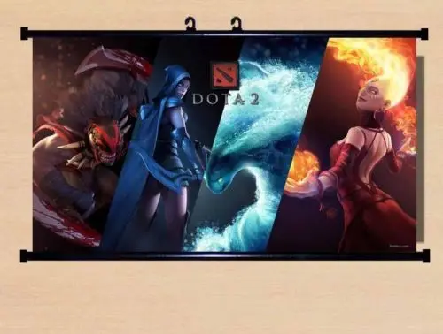 Домашний декор японский настенный плакат прокрутка Dota 2 Lina косплей подарок 2|gift