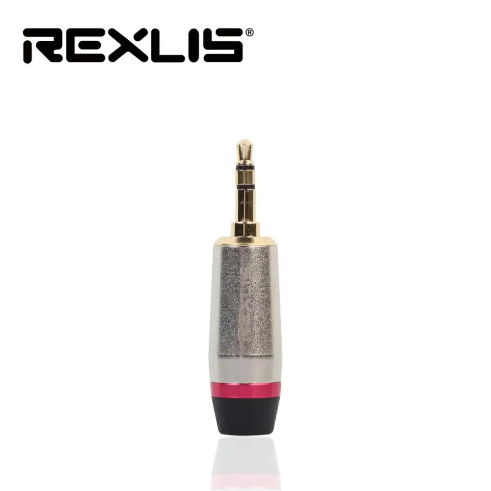 REXLIS Jack 3,5 мм разъем 3-полюсный позолоченный стерео 3,5 мм jack DIY адаптер для наушников с розеткой на хвосте, чтобы исправить кабель стабильный