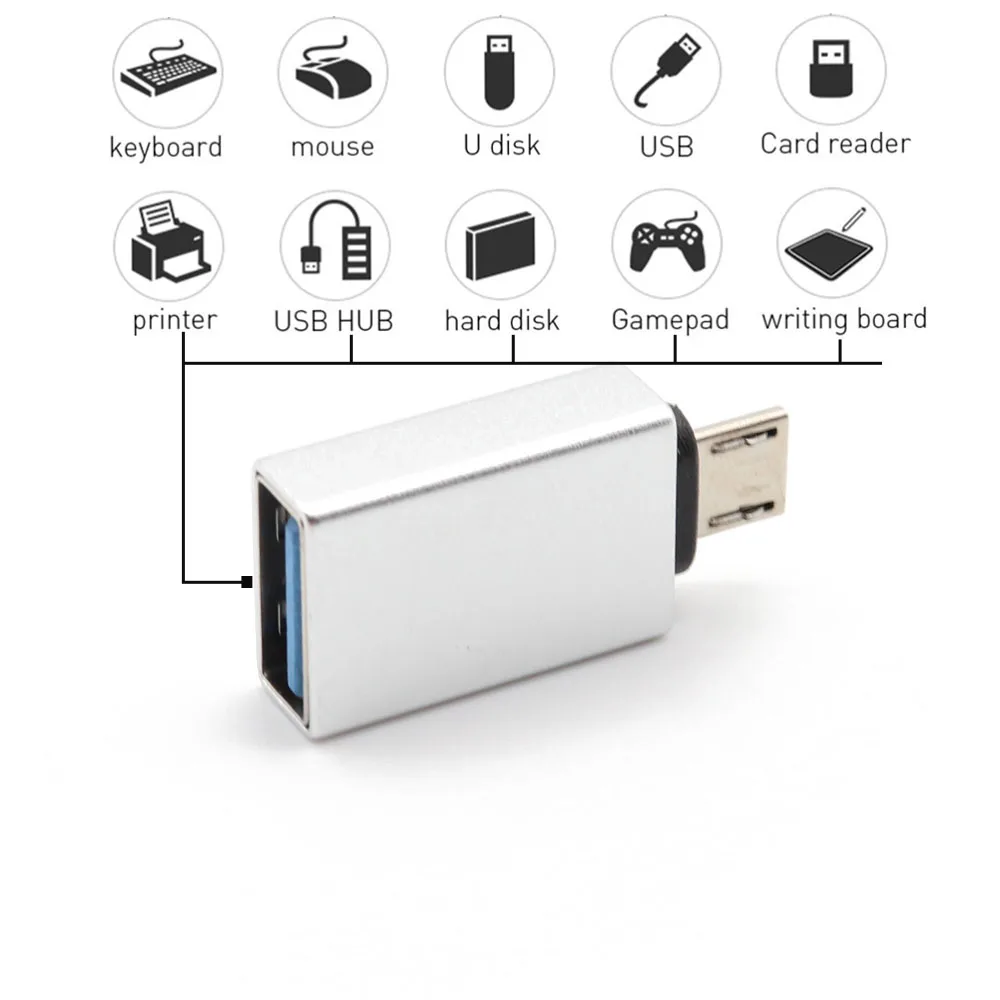 Микро USB OTG адаптер Micro Male к 3 0 Female конвертер для Android Samsung Galaxy Xiaomi Tablet Pc|Переходники