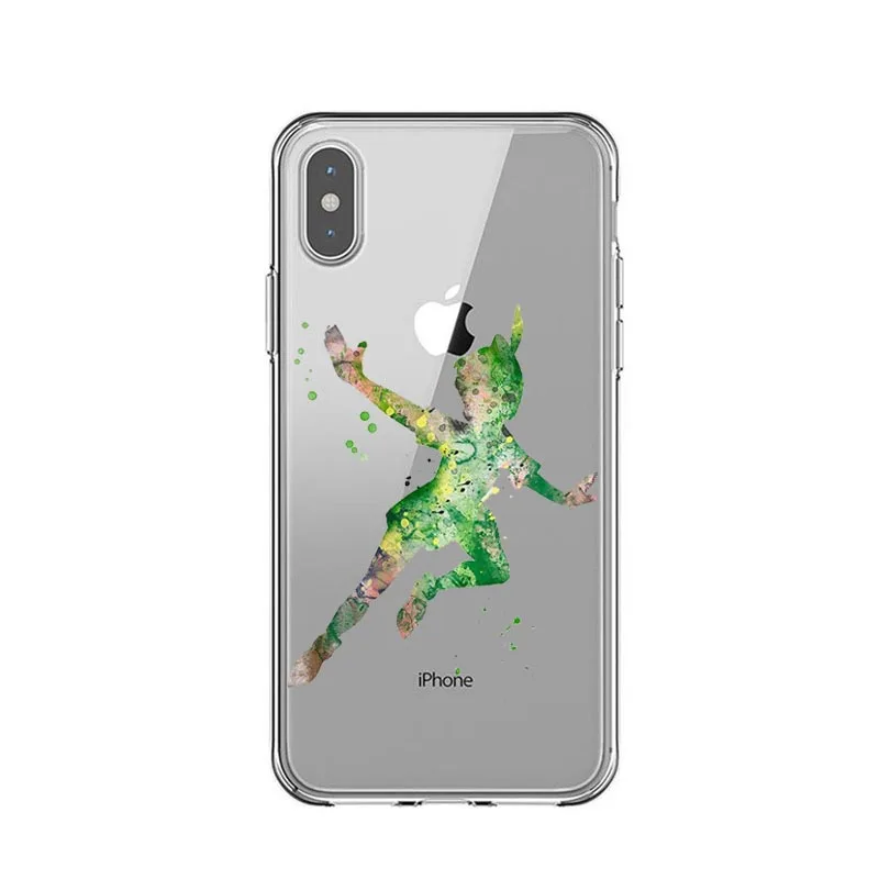 TPU Силиконовый чехол TinkerBell для телефона iPhone 7 8 Plus XS MAX XR милый мягкий маленький чехол с русалкой для iPhone X 6 6S Plus 7 8 5 SE Coque - Цвет: TPU