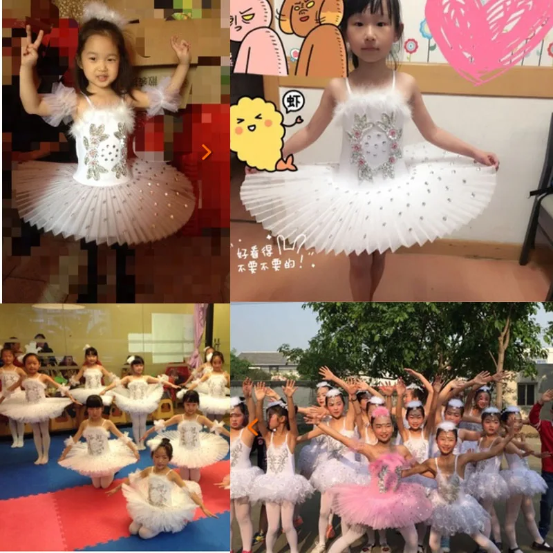 

Girls White Swan Lake Ballet tutu dance dress Costumes Kids Tutu Leotard Ballet Dancing Costume Ballroom Stage wear Outfits
