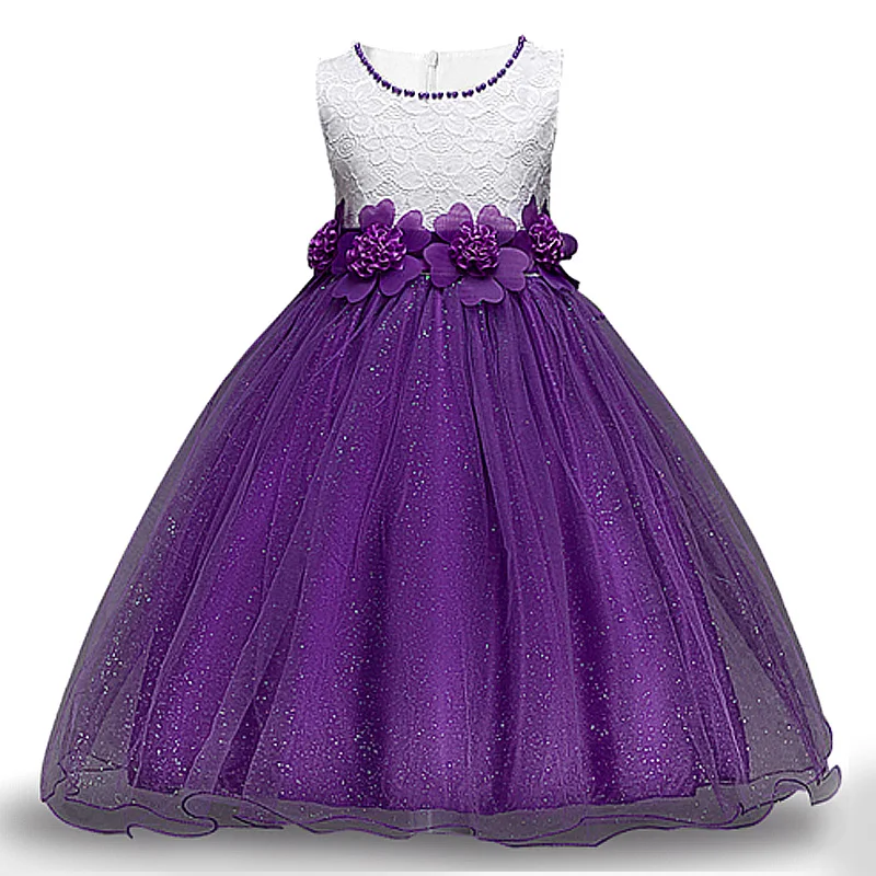Girls Dress Summer Kids Dresses For Wedding Children's Clothes Birthday Party Vestidos 3 4 5 6 7 8 9 10 Years | Детская одежда и