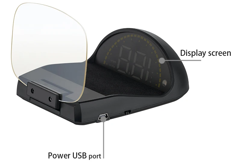 Автомобильный HUD Дисплей OBD2 gps Спидометр превышение скорости Предупреждение лобовое стекло проектор сигнализация бортовой компьютер двойная система